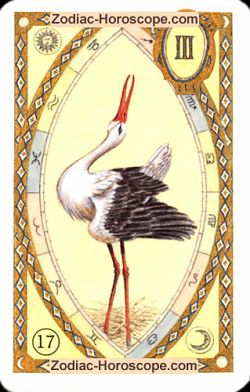 The stork astrological Lenormand Tarot
