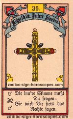 The cross antique Lenormand Tarot